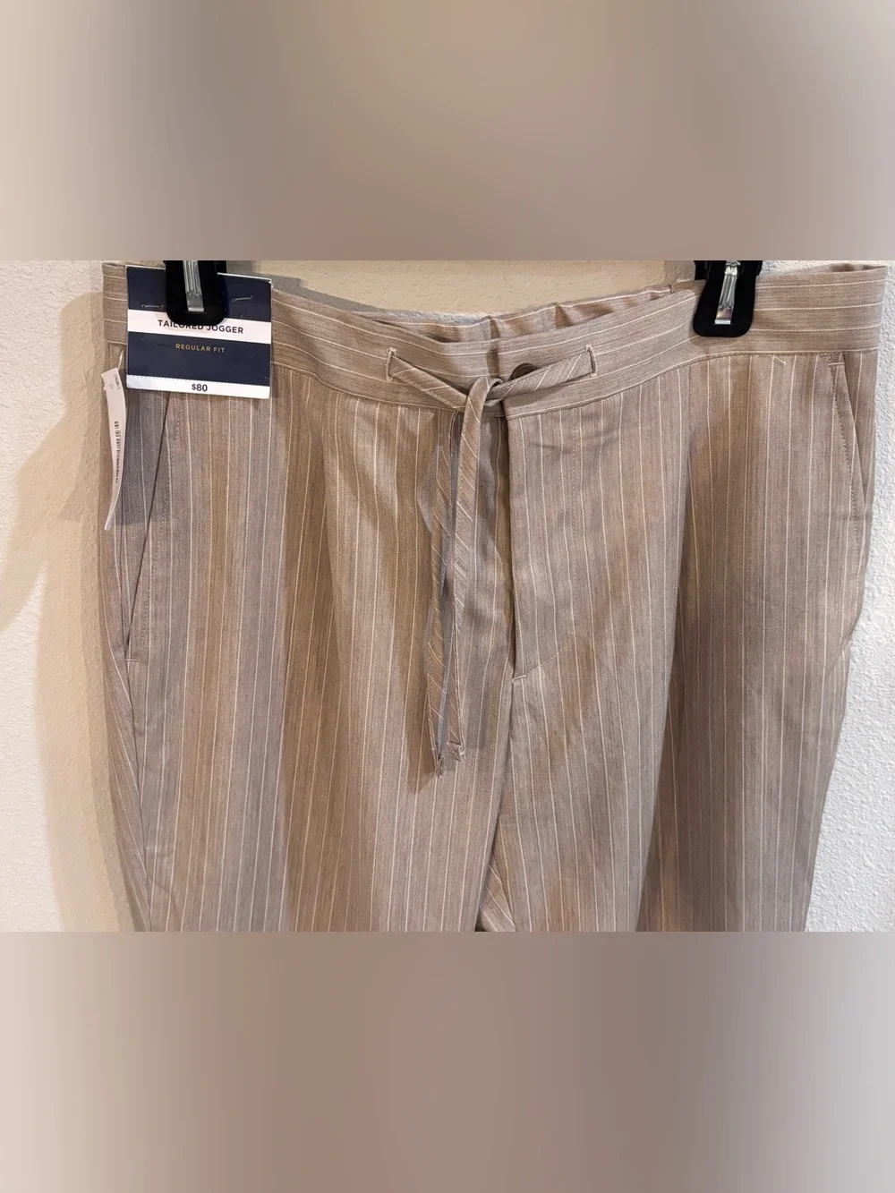 Stafford Tailored Jogger Pants Regular Fit, pleated, 32Sh, NWT
